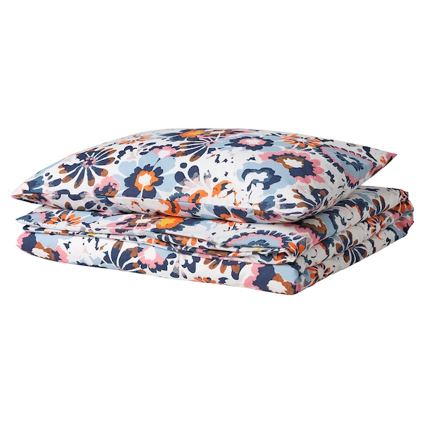 IKEA HÖNSGULLÖRT duvet cover and pillowcase(s), Twin Floral Pattern / Multicolor, Ikea Ireland | 9185MLNCW