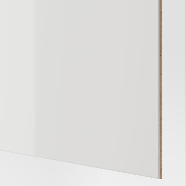 IKEA HOKKSUND 4 panels for sliding door frame, high gloss light gray light gray, 39 3/8x92 7/8 in, Ikea Ireland | 9273HIOGZ