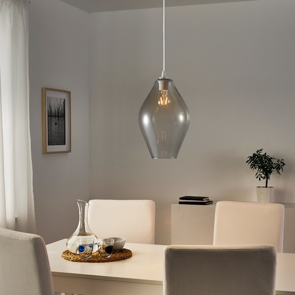 IKEA HOLMEJA pendant lamp shade, gray, Ikea Ireland | 6852HJOBQ
