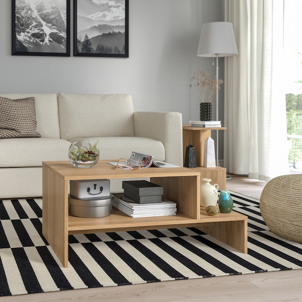 IKEA HOLMERUD coffee table, 35 3/8x21 5/8 in Oak Effect, Ikea Ireland | 3842QDASZ