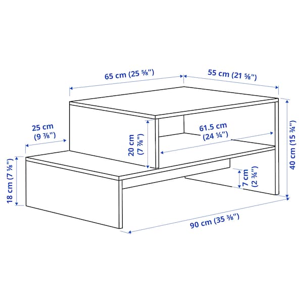 IKEA HOLMERUD coffee table, 35 3/8x21 5/8 in Dark Brown, Ikea Ireland | 5492UQFND
