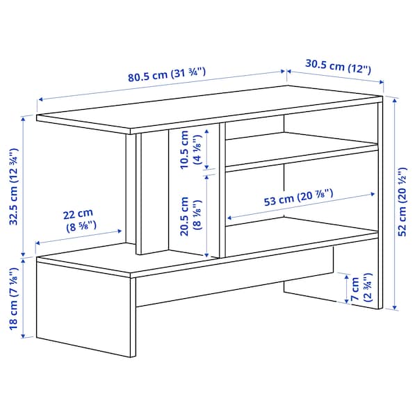 IKEA HOLMERUD side table, 31 1/2x12 1/4 in Dark Brown, Ikea Ireland | 7246NEPIU