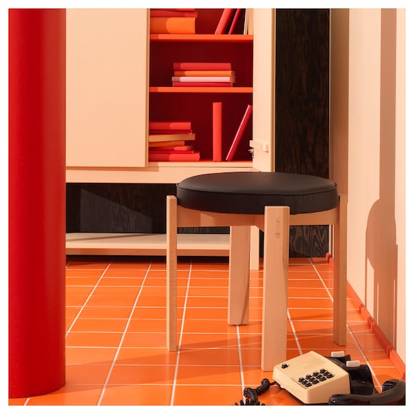 IKEA HOLMSJÖ stool, beech/Jonsbyn black, Ikea Ireland | 7215ZEQFV