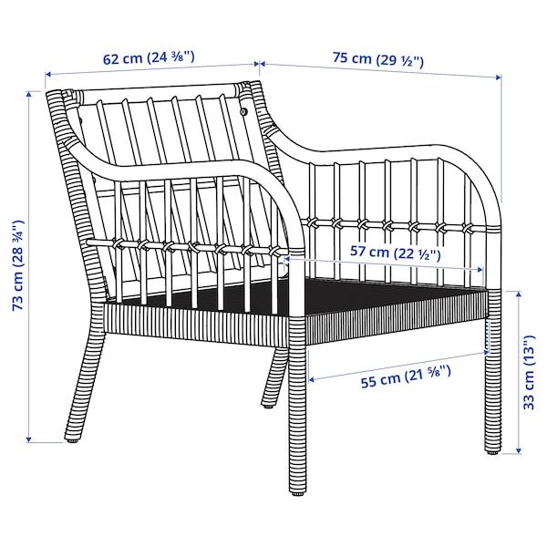 IKEA HOLMSTA armchair, handmade beige, Ikea Ireland | 5391KADBG
