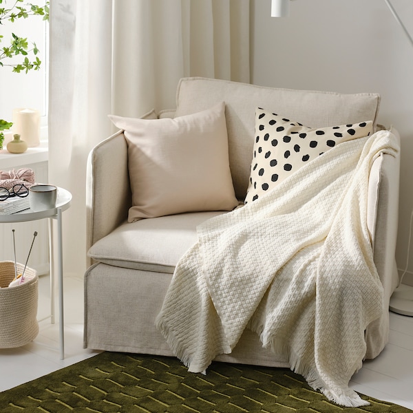 IKEA HORNMAL throw, 51x67 in Off White, Ikea Ireland | 1702PLABR