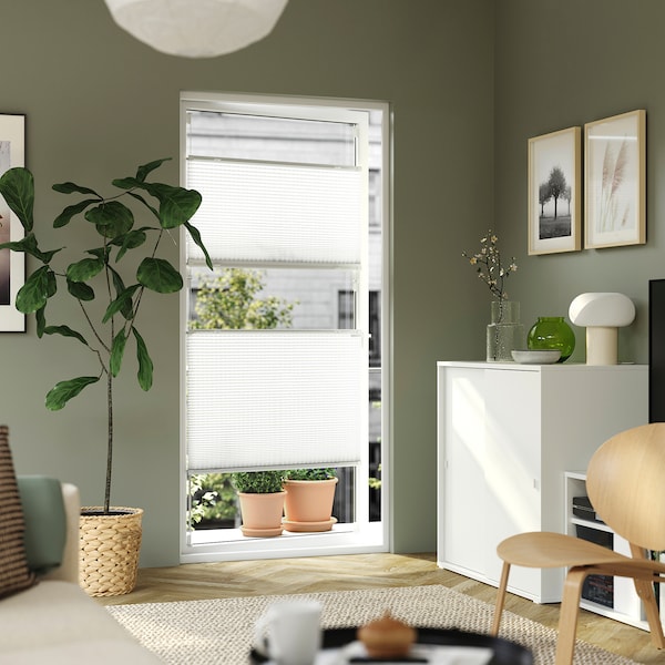 IKEA HORNVALLMO pleated shade, white/top-down bottom-up, 34x51 ¼ in, Ikea Ireland | 4176WZGAJ