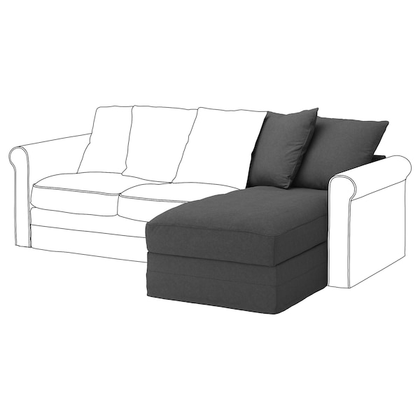 IKEA HÄRLANDA Cover for chaise section Ljungen Medium Gray, Ikea Ireland | 7159PWGHM