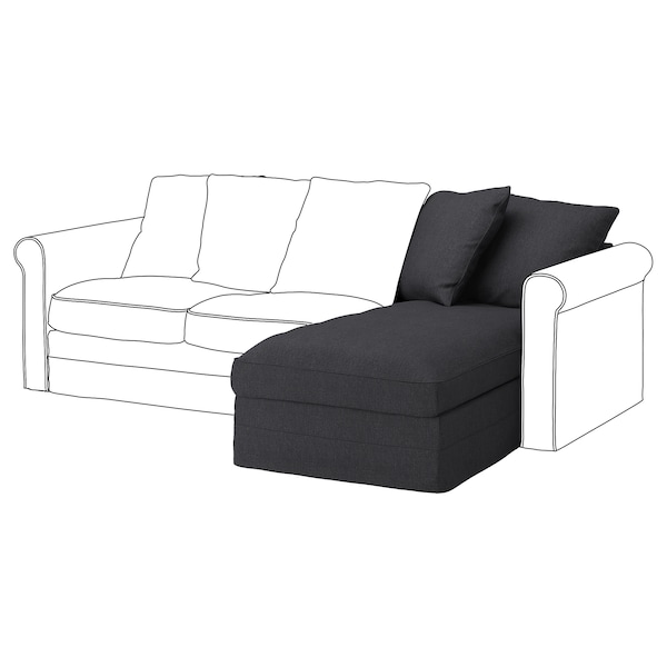 IKEA HÄRLANDA Cover for chaise section Sporda Dark Gray, Ikea Ireland | 0967KEGQU