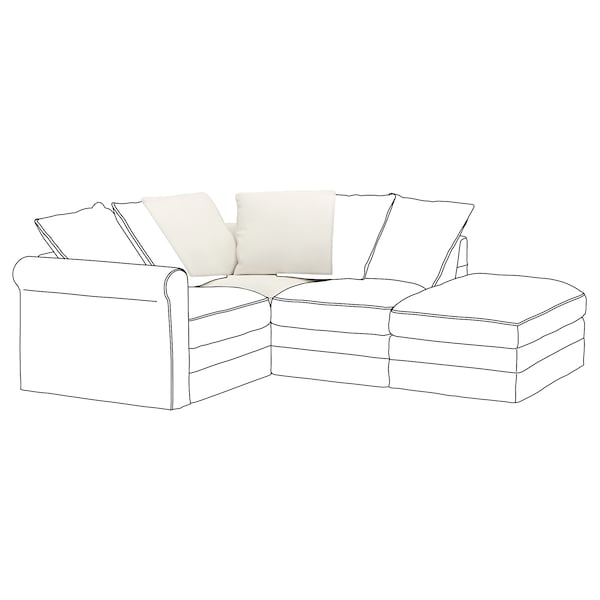 IKEA HÄRLANDA cover for corner section Inseros White, Ikea Ireland | 0375VTHBO
