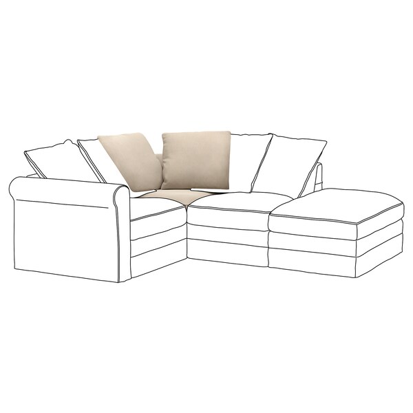 IKEA HÄRLANDA cover for corner section Sporda Natural, Ikea Ireland | 3604RDVHP