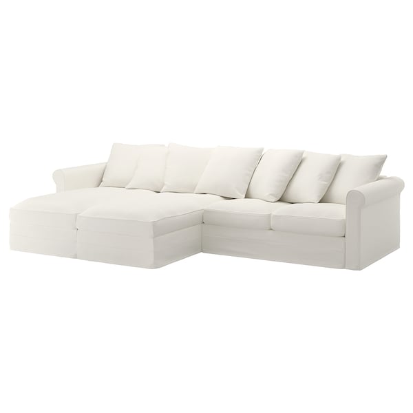 IKEA HÄRLANDA cover for sectional, 4-seat, with chaise White, Ikea Ireland | 3152XLQVP