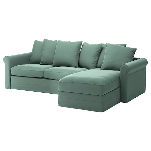 IKEA HÄRLANDA cover for sleeper sofa, with chaise Ljungen Light Green, Ikea Ireland | 5106KOZCL