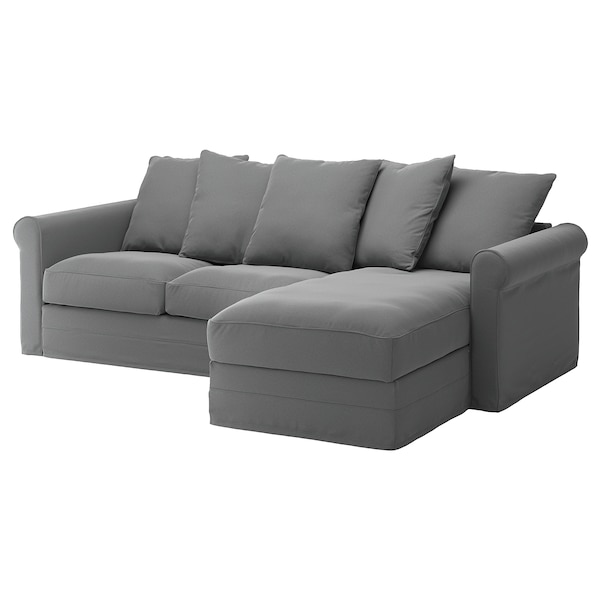 IKEA HÄRLANDA cover for sofa, with chaise Ljungen Medium Gray, Ikea Ireland | 3560ISZEW