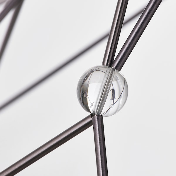 IKEA HÅRMÖJA chandelier, 6-armed, brushed stainless steel, 24 in, Ikea Ireland | 6451ZLYSM
