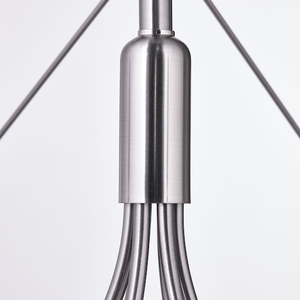 IKEA HÅRMÖJA chandelier, 6-armed, brushed stainless steel, 24 in, Ikea Ireland | 6451ZLYSM