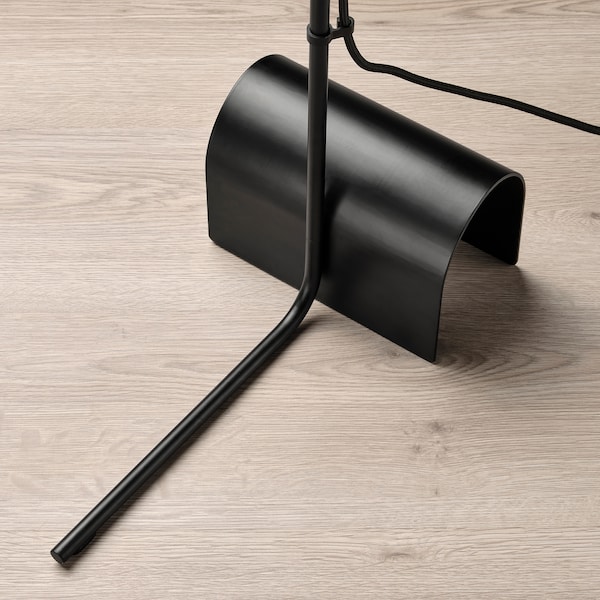 IKEA HÅRSLINGA floor lamp with LED bulb Black, Ikea Ireland | 4679AHPQL