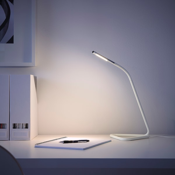 IKEA HÅRTE LED work lamp White / Silver Color, Ikea Ireland | 1407RNWPD