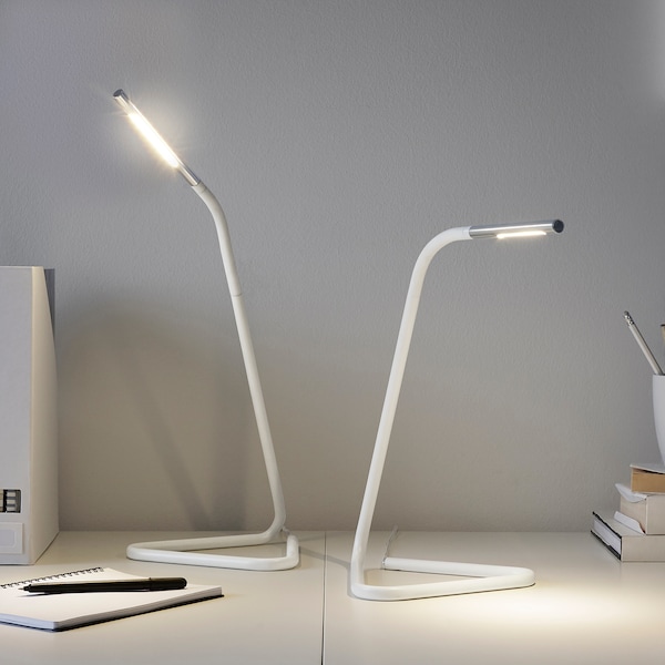 IKEA HÅRTE LED work lamp White / Silver Color, Ikea Ireland | 1407RNWPD