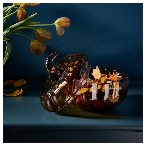 IKEA HÖSTAGILLE bowl with lid, brown, 7 ½ in, Ikea Ireland | 7230FBKJT