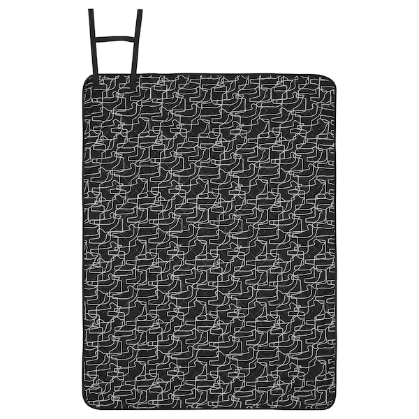 IKEA HÄSTHAGE picnic blanket, black, 51 1/8x66 7/8 in, Ikea Ireland | 7029HMQRD