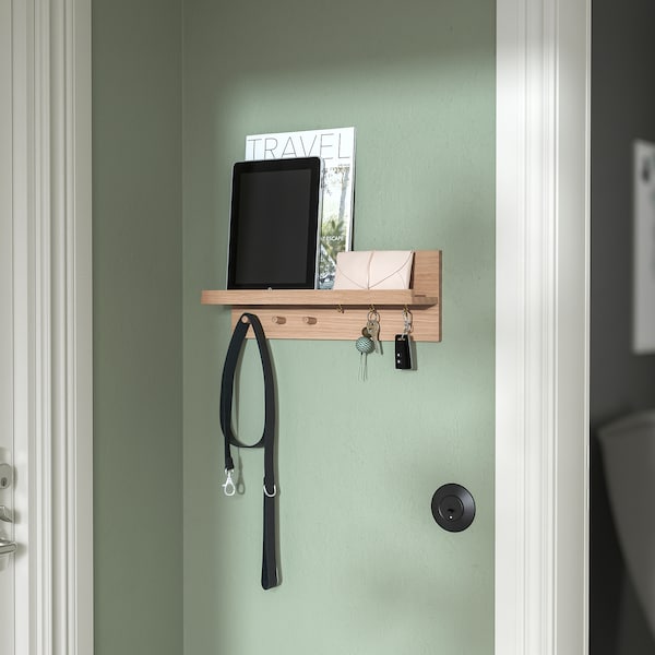 IKEA HÄSTVISKARE wll orgnzr/hks, oak, 16 ½x6x4 ¼ in, Ikea Ireland | 0185YWMFD