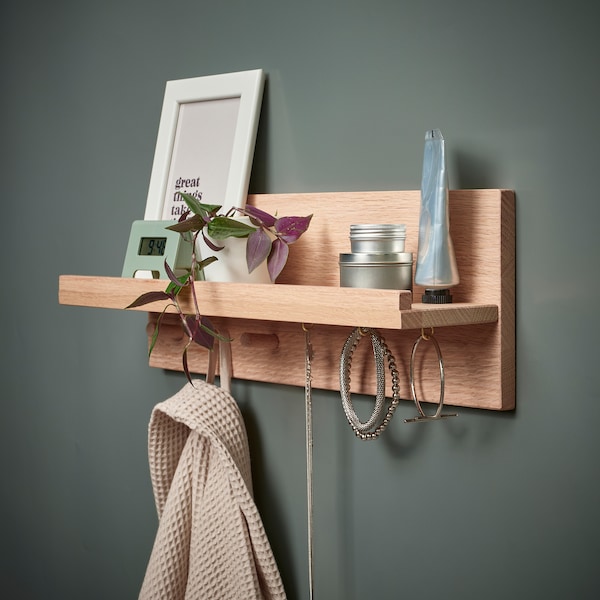IKEA HÄSTVISKARE wll orgnzr/hks, oak, 16 ½x6x4 ¼ in, Ikea Ireland | 0185YWMFD
