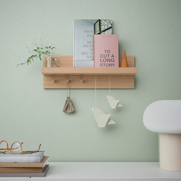 IKEA HÄSTVISKARE wll orgnzr/hks, oak, 16 ½x6x4 ¼ in, Ikea Ireland | 0185YWMFD