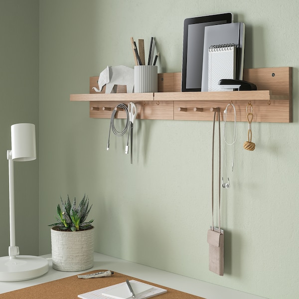 IKEA HÄSTVISKARE wll orgnzr/hks, oak, 16 ½x6x4 ¼ in, Ikea Ireland | 0185YWMFD