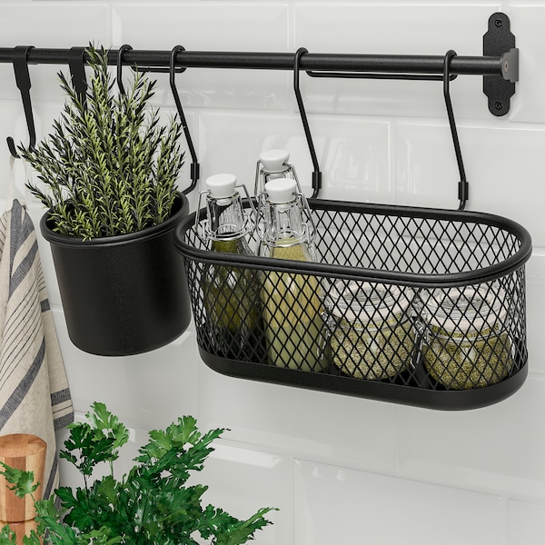 IKEA HULTARP container, black/mesh, 12 1/4x6 1/4 in, Ikea Ireland | 5094RUTDK