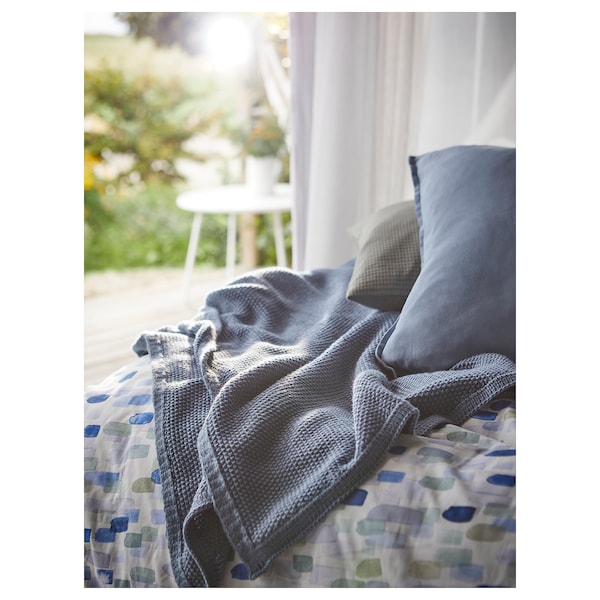 IKEA HUMLEMOTT throw, 51x67 in Blue / Gray, Ikea Ireland | 7439PMGFU