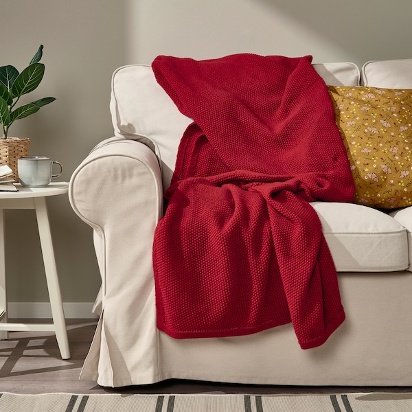 IKEA HUMLEMOTT throw, 51x67 in Dark Red, Ikea Ireland | 2580EWYFD