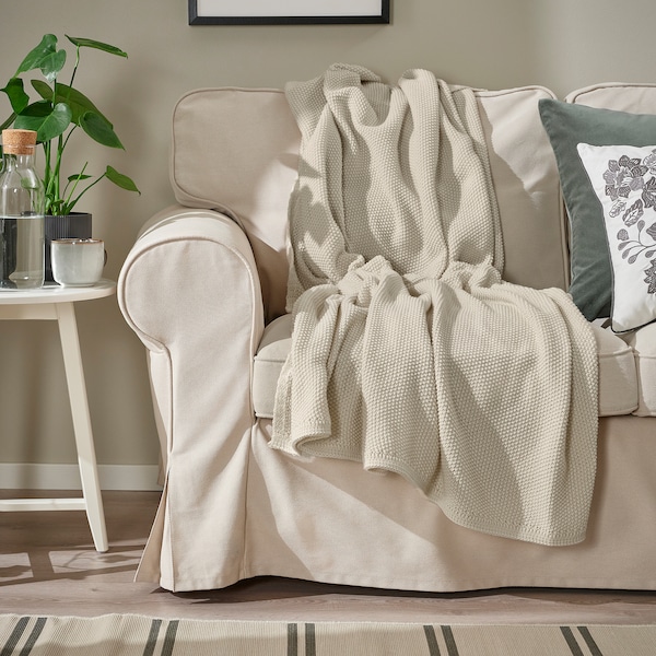 IKEA HUMLEMOTT throw, 51x67 in Off White, Ikea Ireland | 7160XEKAO