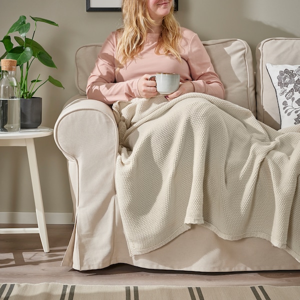 IKEA HUMLEMOTT throw, 51x67 in Off White, Ikea Ireland | 7160XEKAO