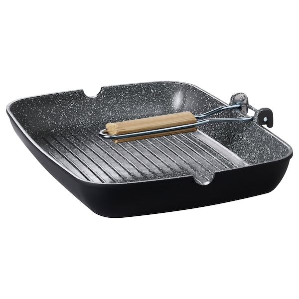 IKEA HUSKNUT grill pan, 14 ¼x10 ¼ in Non / Stick Coating Black, Ikea Ireland | 4065NZOWY