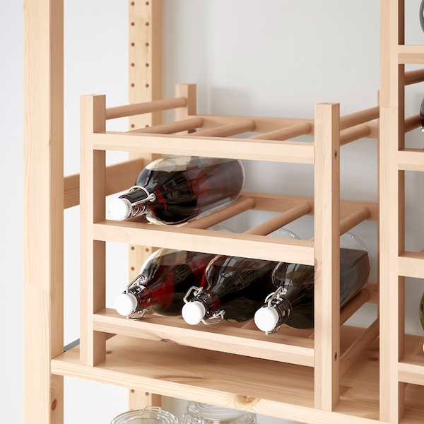 IKEA HUTTEN 9-bottle wine rack, solid wood, Ikea Ireland | 9012FYCGS