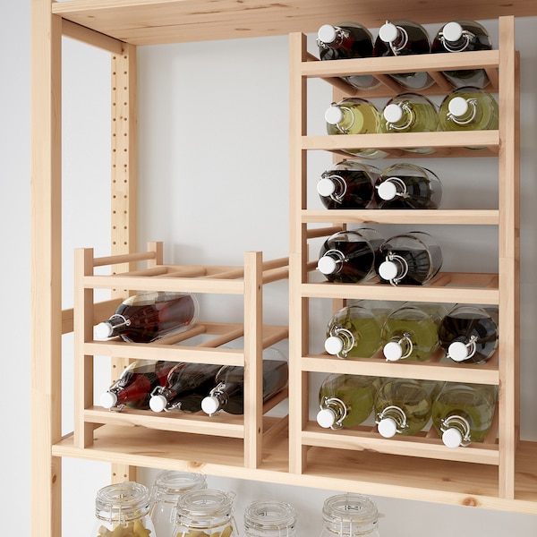 IKEA HUTTEN 9-bottle wine rack, solid wood, Ikea Ireland | 9012FYCGS