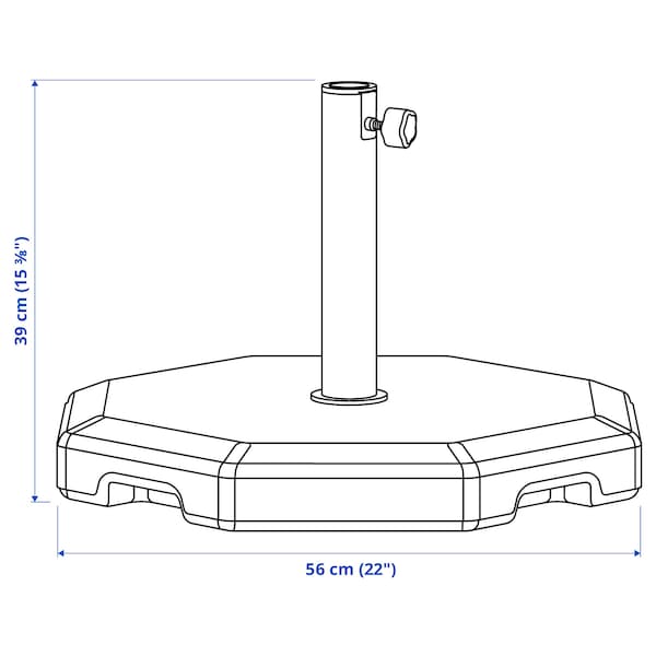 IKEA HUVÖN Umbrella base, gray, Ikea Ireland | 4915TYZOV