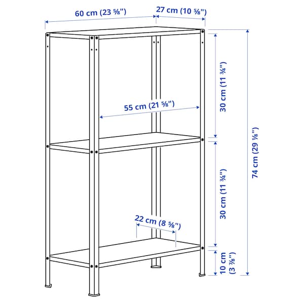 IKEA HYLLIS Shelf unit, indoor/outdoor, 23 5/8x10 5/8x29 1/8 in, Ikea Ireland | 6257ZENHS