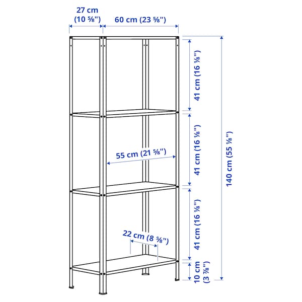 IKEA HYLLIS Shelf unit, indoor/outdoor galvanized, Ikea Ireland | 8261TIZPX