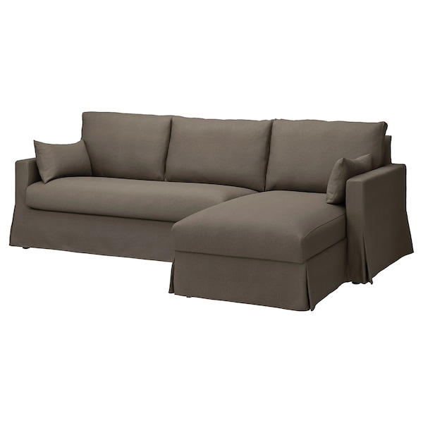 IKEA HYLTARP cover f 3-seat sofa w chaise right Gransel Gray / Brown, Ikea Ireland | 5746DBNZV