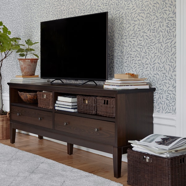 IKEA IDANÄS TV unit, 63 3/4x15 3/4x24 3/4 in Dark Brown Stained, Ikea Ireland | 4153YSKGT