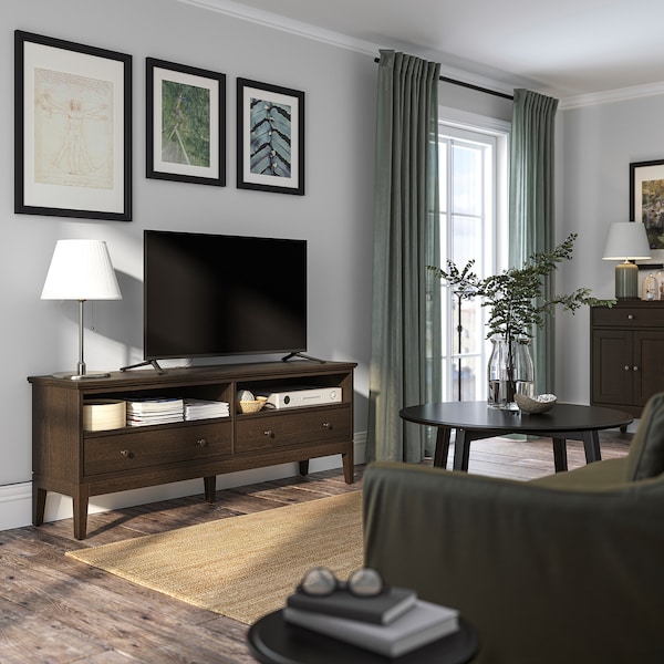 IKEA IDANÄS TV unit, 63 3/4x15 3/4x24 3/4 in Dark Brown Stained, Ikea Ireland | 4153YSKGT