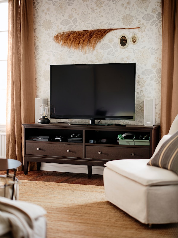 IKEA IDANÄS TV unit, 63 3/4x15 3/4x24 3/4 in Dark Brown Stained, Ikea Ireland | 4153YSKGT