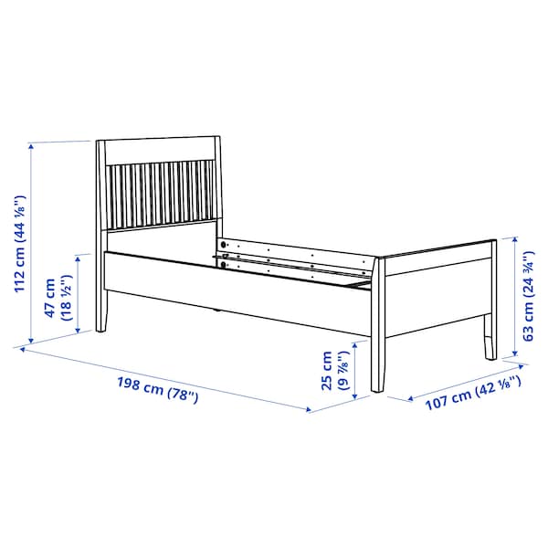 IKEA IDANÄS bed frame, Twin White, Ikea Ireland | 5270XHSJP