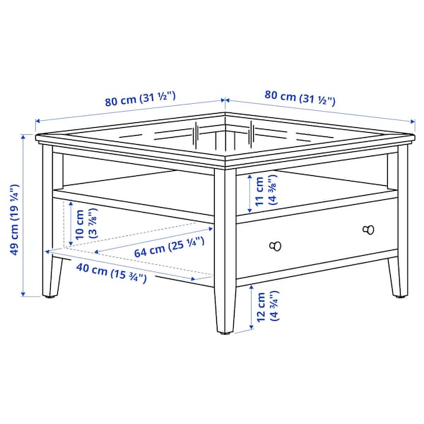 IKEA IDANÄS coffee table, 31 1/2x31 1/2 in Dark Brown Stained, Ikea Ireland | 3629KRMVB