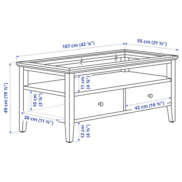 IKEA IDANÄS coffee table, 42 1/8x21 5/8 in White, Ikea Ireland | 9802RVSFM