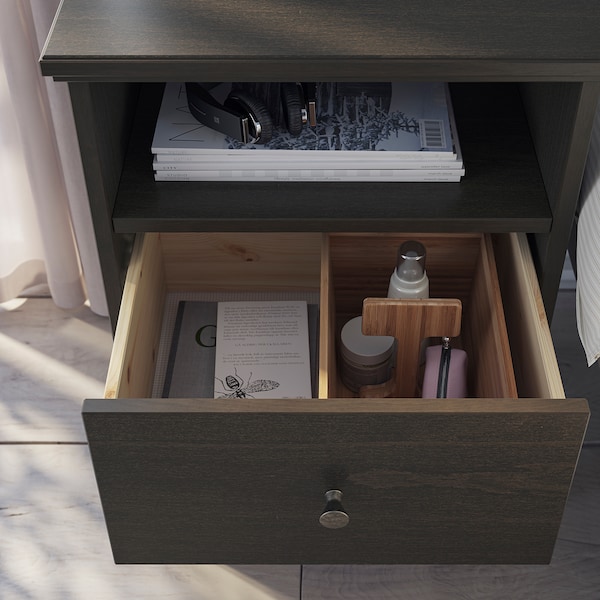 IKEA IDANÄS nightstand, 18 1/2x15 3/4 in Dark Brown Stained, Ikea Ireland | 3956STPMH