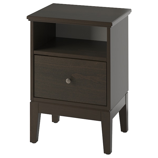 IKEA IDANÄS nightstand, 18 1/2x15 3/4 in Dark Brown Stained, Ikea Ireland | 3956STPMH