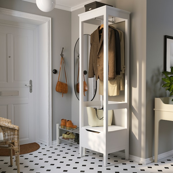 IKEA IDANÄS open wardrobe, 23 1/4x83 1/8 in White, Ikea Ireland | 6948XOCSV