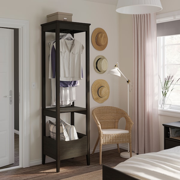 IKEA IDANÄS open wardrobe, 23 1/4x83 1/8 in Dark Brown Stained, Ikea Ireland | 6047ZJBSY